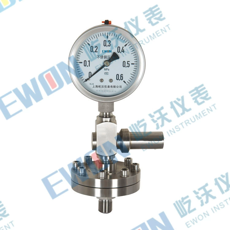 Мембранный Манометр с защитой от перенапряжения YTF-100H/GLZ/ML Шанхайский мембранный манометр