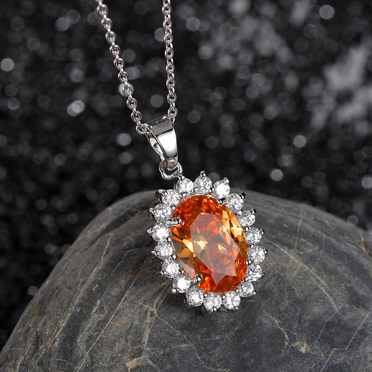 Champagne Zirconium Necklace