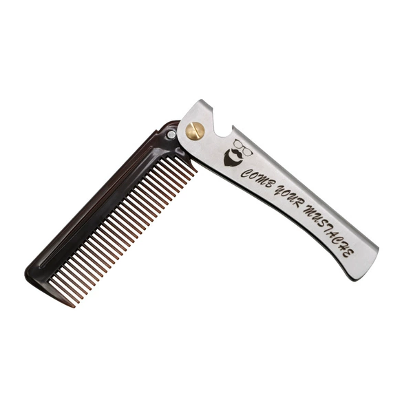 S37-2 fine teeth amber folding comb
