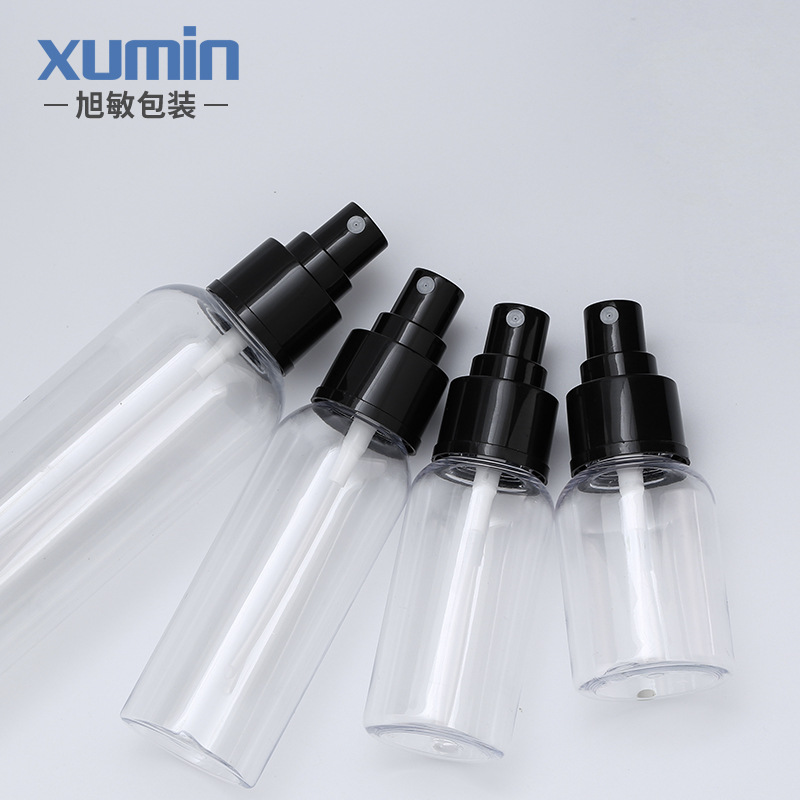 50ml75ml100ml250ml botella de plástico transparente para mascotas botella de spray de tóner en stock material de embalaje Xumin