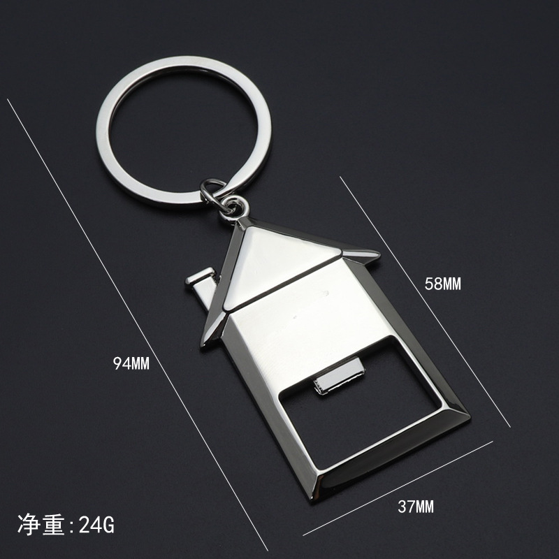 House Key Bottle Opener Keychain Creative Multifunctional Gift_voghion.com