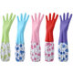 Dishwashing gloves women's rubber lengthened fleece-lined kitchen waterproof laundry brush bowl gloves thin cleaning household durable