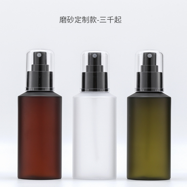 100mL marrón 150ml verde PET spray botella cosmética tóner embalaje aerosol embalaje Xumin en stock