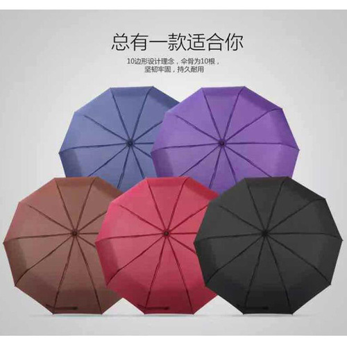[Fully automatic umbrella] Creative parasol, tri-fold umbrella, sunny umbrella, logo printing advertising umbrella wholesale