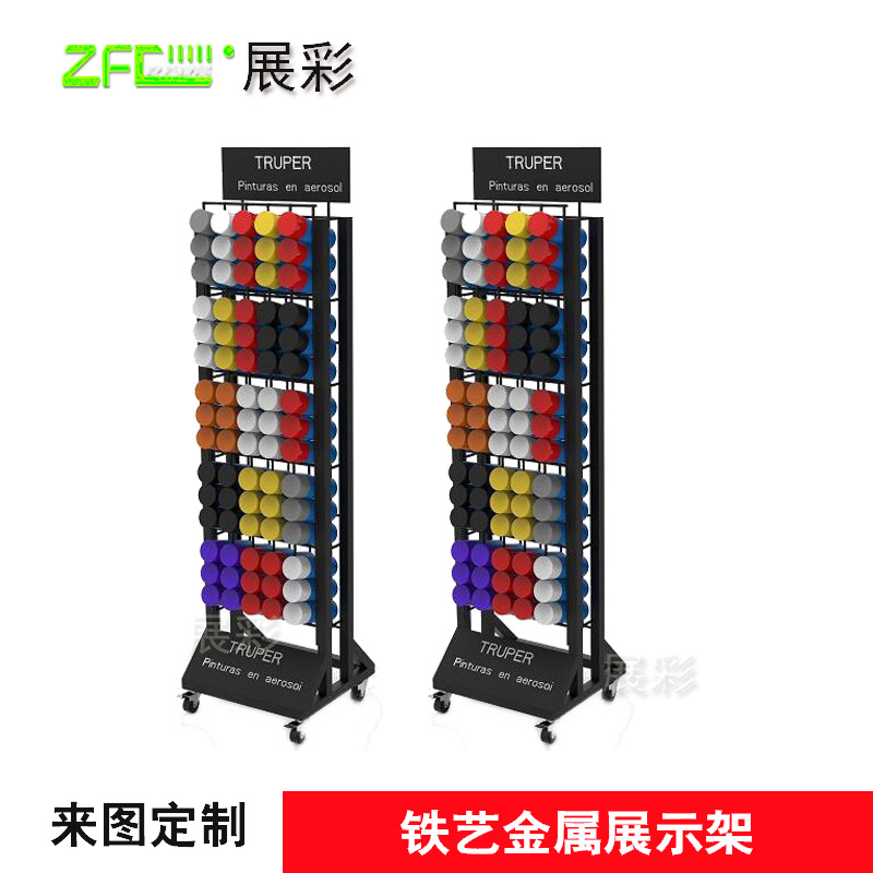 定 制金属展示架带挂钩铁艺促销架铁质陈列架货架专业加工生产