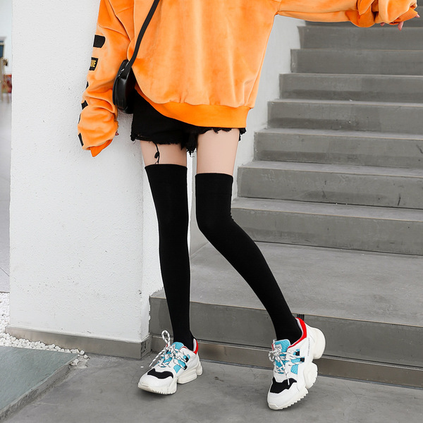 Summer white Japanese knee socks