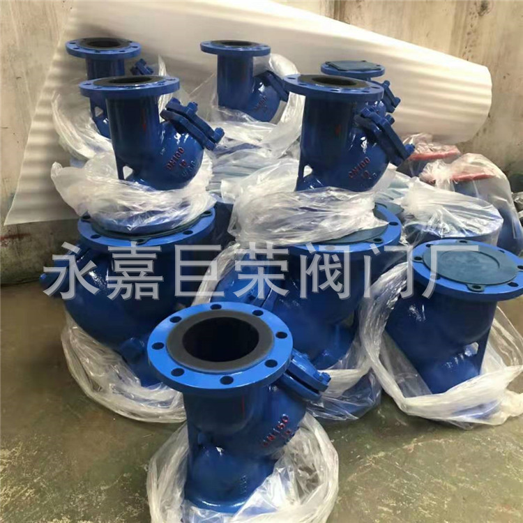 常压法兰衬胶过滤器  GL41J-10C  全衬胶Y型过滤器 DN125