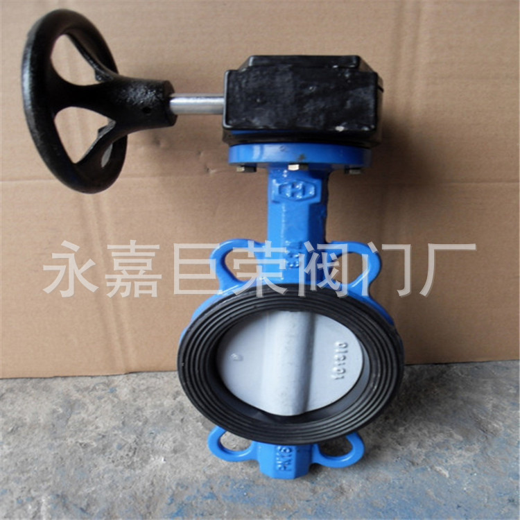 直通式衬胶蝶阀  D371J-16P 手动对夹式衬胶蝶阀 DN900