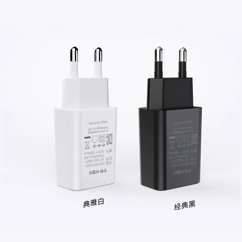 USB сетевой зарядное устройство (SG) 5V1A и 5V2A, KC сертифицирован Korean стандарт, белый или чёрный