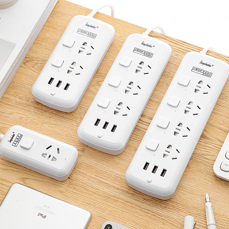 Smart power strip with USB fast charging sockets, multi-functional home switch cordless adapter, line power strip manufacturer