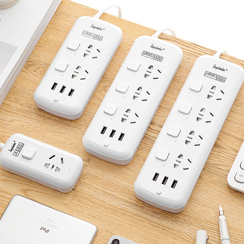 Smart power strip with USB fast charging sockets, multi-functional home switch cordless adapter, line power strip manufacturer