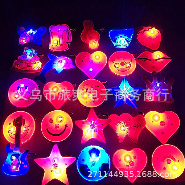 2025 Cartoon Glowing Brooch Flashing LED Light Flashing Brooch Badge…