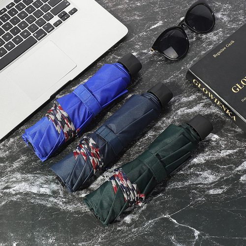 Jieguo Umbrella Industry Three-fold Fair Umbrella Large Gift Business Advertising Umbrella Folding Sun Umbrella Parasol Customized LOGO