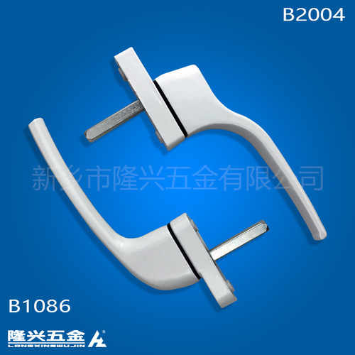 External window 18-inch wide base square shaft transmission handle, aluminum alloy material window handle, plastic black outward-opening handle