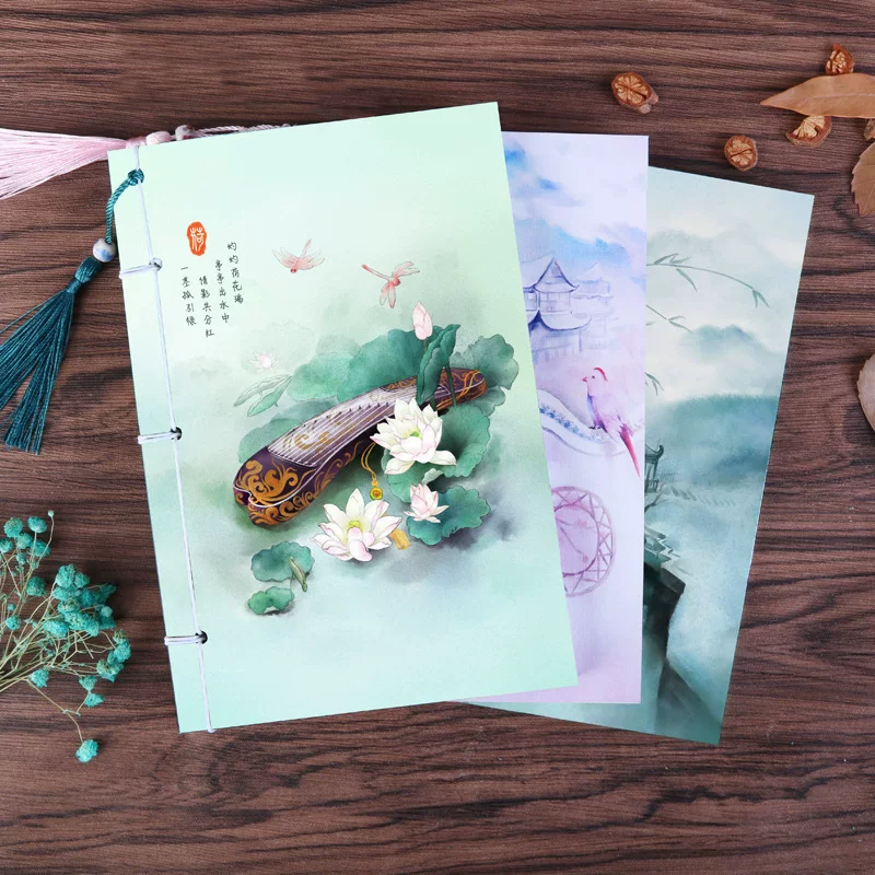Retro watercolour ancient style, pocketbook, Birthday gift