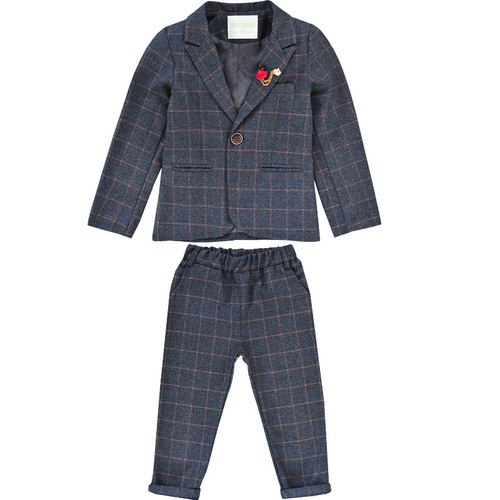 Factory wholesale: Kids' boys' suits, Korean-style blazers, flower boy formal wear, children's fashion show outfits, trendy kids' clothing sets