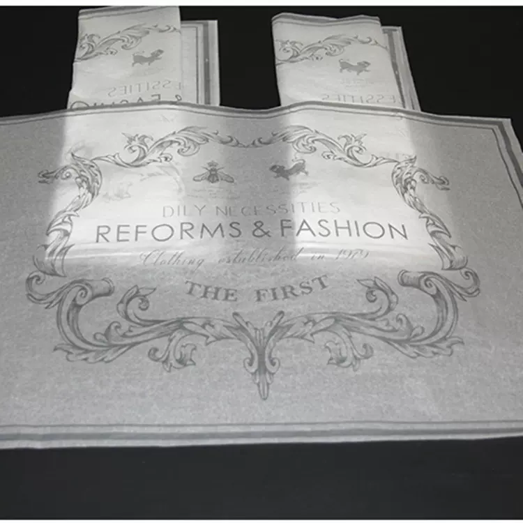 防潮纸可尺寸印刷logo服装雪梨纸服装包装拷贝纸薄纸衣服打包纸