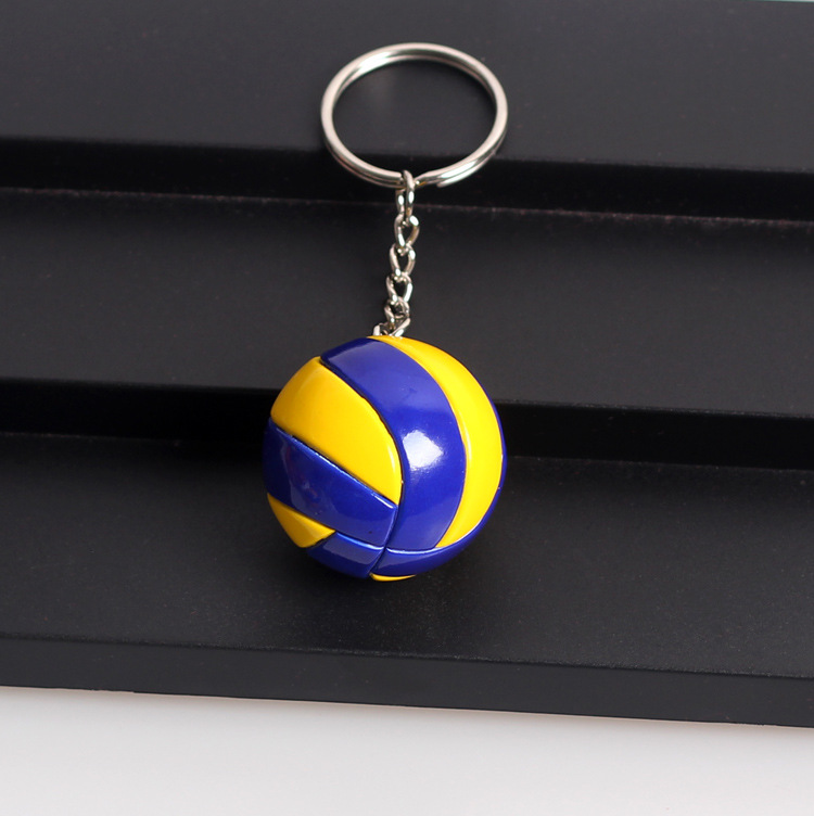 Deportes llavero baloncesto voleibol rugby pu cuero simulación bola colgante ventiladores suministros creativos pequeños regalos