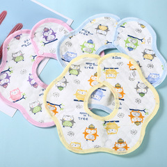Baby and Infant Children Petal Waterproof Bib Summer Thin Waterproof Bib Baby Cartoon Mouth Towel