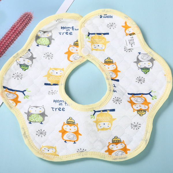 Cartoon cotton waterproof children's summer thin eating bib for…
