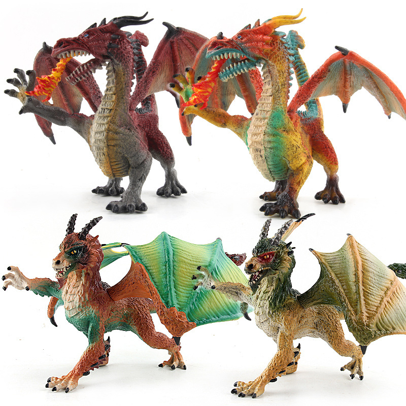 Simulación DE LOS NIÑOS sólido Jurásico dragón mágico modelo animal del bosque variante plástico dinosaurio dragón traje juguete adornos