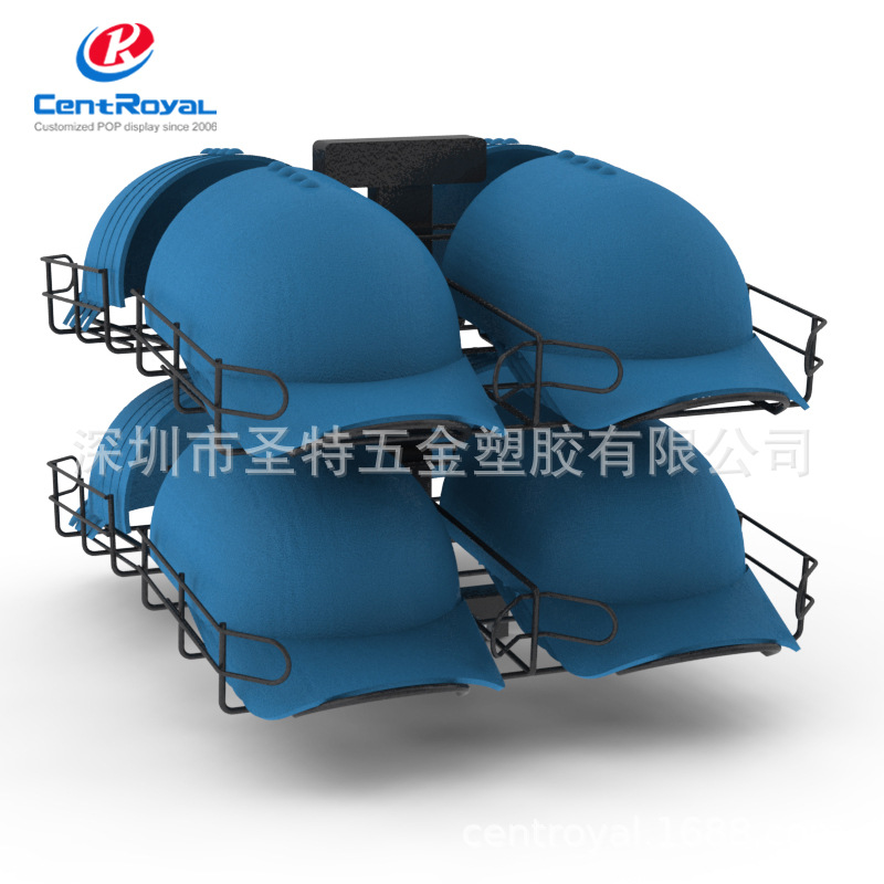 厂家直销 帽子内衣展示架收纳架 2层铁制金属家居架子 商场展架