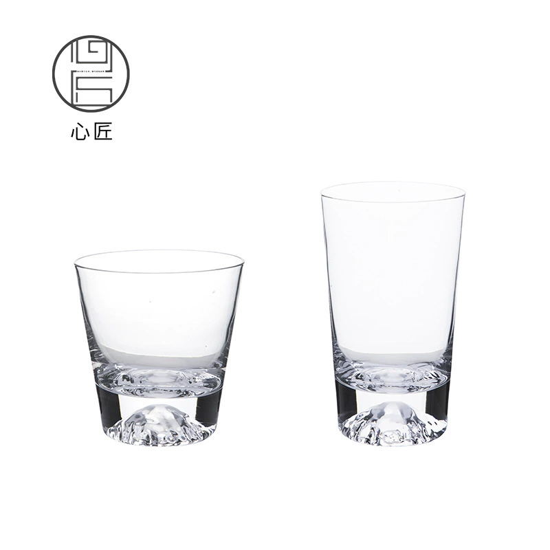 心匠 Creative lead-free crystal matte clear water glass for whiskey