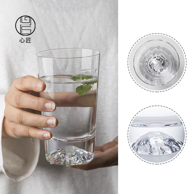 心匠 Creative lead-free crystal matte clear water glass for whiskey