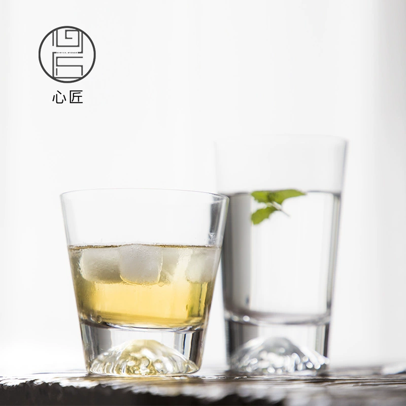心匠 Creative lead-free crystal matte clear water glass for whiskey