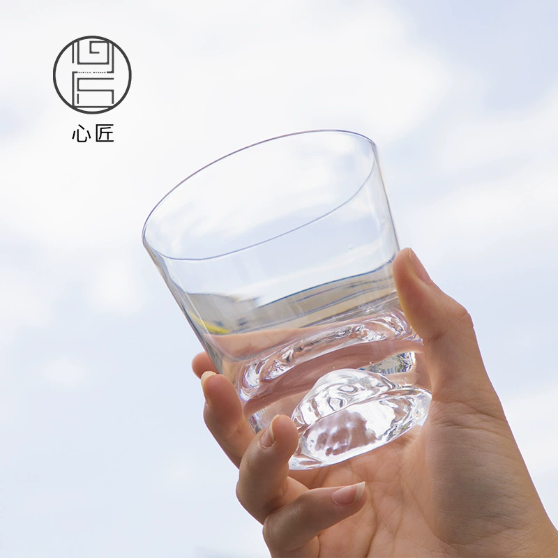 心匠 Creative lead-free crystal matte clear water glass for whiskey