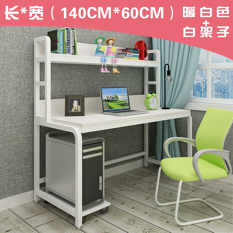 Компьютерный стол, письменный стол для дома и офиса, современный стол для студентов, экономичный многофункциональный стол с книжной полкой, простой и практичный.