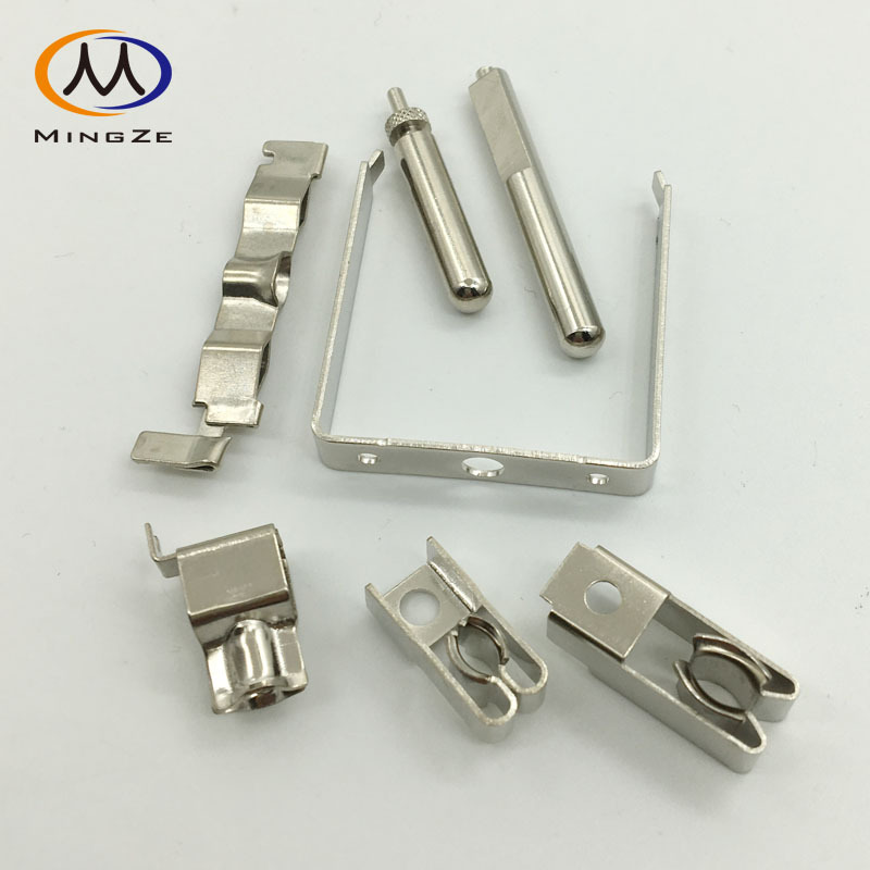 插座铜片冲压欧德规插头五金件全套 欧标牛角铜钩接触弹片铭泽厂