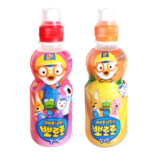 Pororo, the Korean imported Pororo Bo Le Le Bao Lu Lu children's yogurt drink, summer fruit-flavored yogurt beverage, fruit flavor