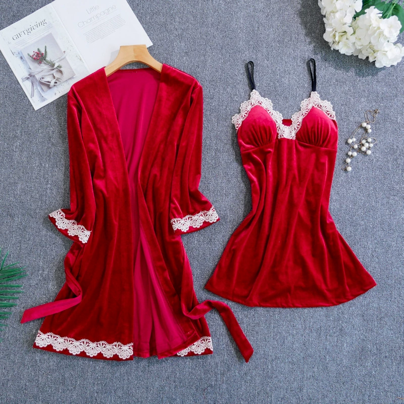 Демисезонная майка с чашечками, пижама, бархатное Slip dress, халат, сексуальная куртка
