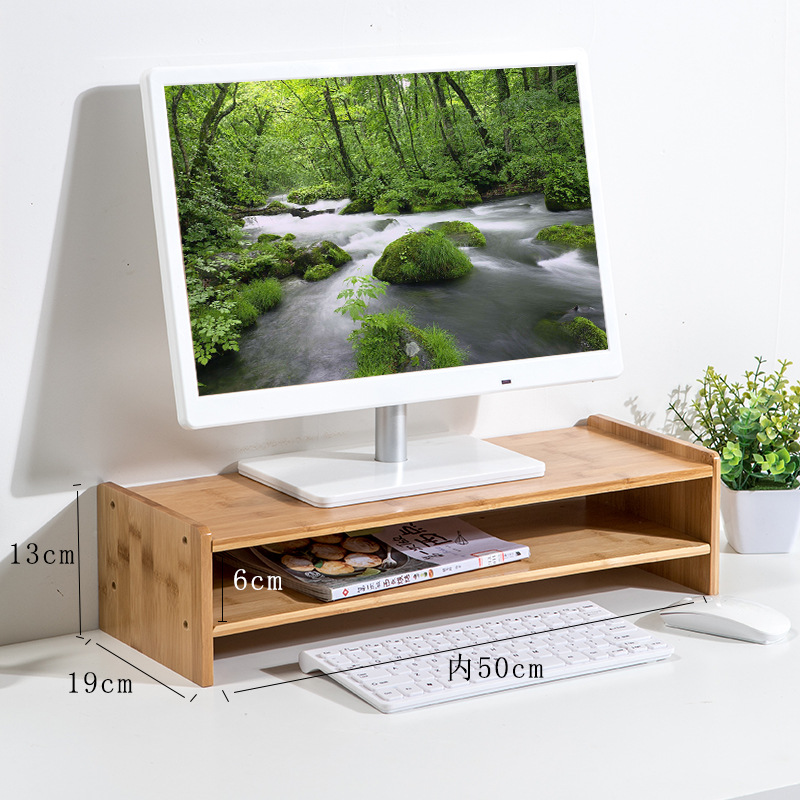 Computer Monitor Screen Raising Rack Base Desktop Keyboard Organizer Storage Rack Tray Bracket Lifting and Raising