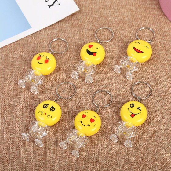 Yiwu stall night market luminous toys cartoon cute expression bag if pendant activities promotional gifts