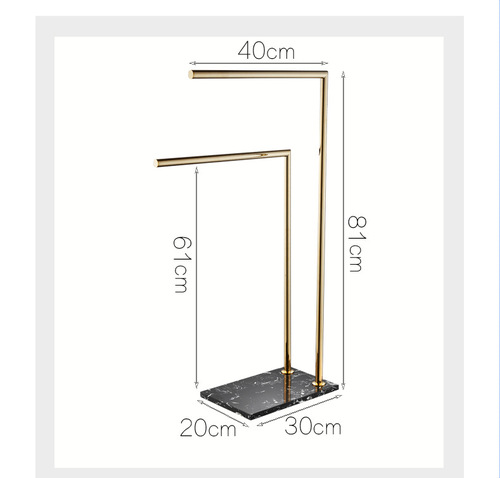 Bathroom marble European-style floor-standing double-pole towel bar clothes hanger countertop bath towel rack storage bath towel rack