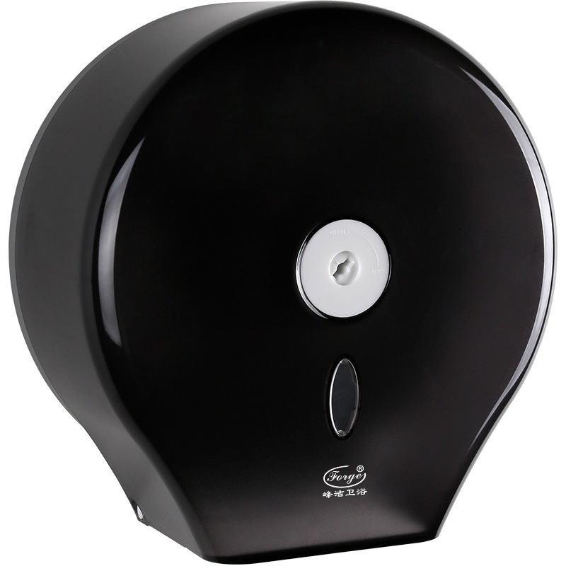 Caja de papel de rollo grande transparente sin perforaciones titular de papel higiénico titular de papel de baño montado en la Pared Soporte de papel de plato grande caja de papel