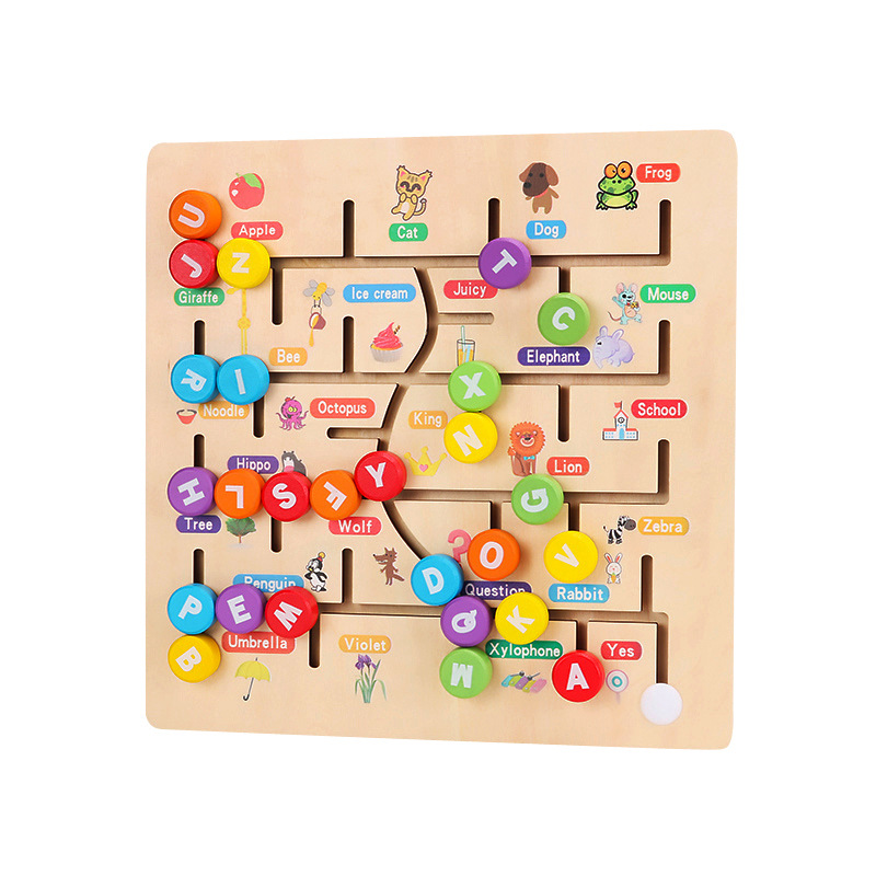 Rompecabezas de madera de los niños cartas digitales caminando cognitiva cero tablero educación temprana juguetes madera bebé Puzzle