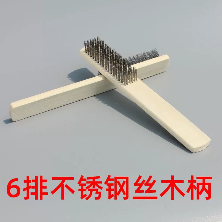 Проволочная щетка из нержавеющей стали с деревянной ручкой Wen Play King Kong Бодхи Орех Чистка Антикоррозийная щетка Инструмент Оптовая Продажа с фабрики