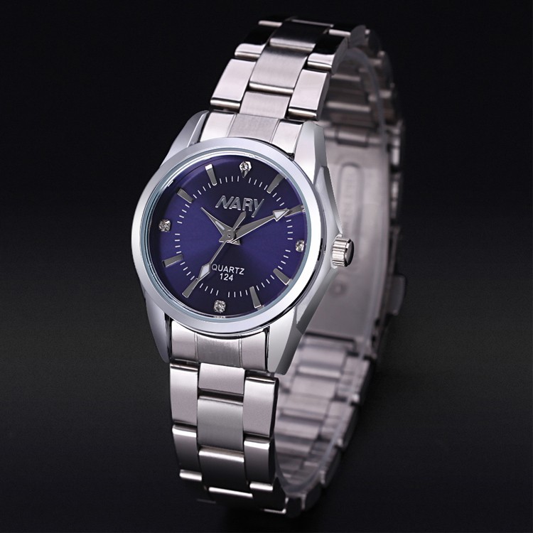NARY/NARY Internet Celebrity Watch mujer elegante diamante incrustado simple impermeable reloj de cuarzo reloj de mujer al por mayor 124