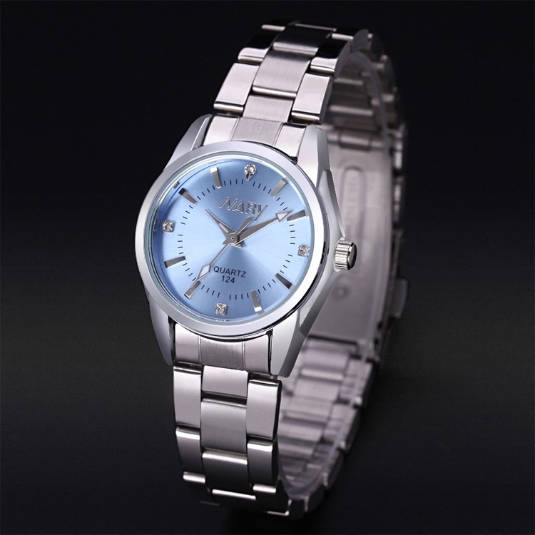 NARY/NARY Internet Celebrity Watch mujer elegante diamante incrustado simple impermeable reloj de cuarzo reloj de mujer al por mayor 124