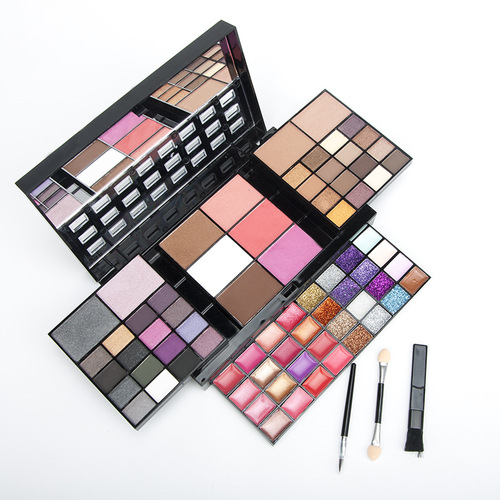 74-color eye shadow makeup palette, lip gloss, blush, foundation, glitter makeup combo set, cross-border makeup
