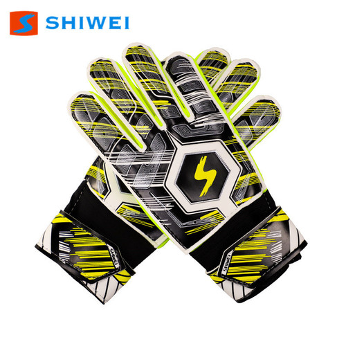 Shiwei cross-border new model children's adult football goalkeeper gloves goalkeeper gloves latex non-slip breathable wear-resistant