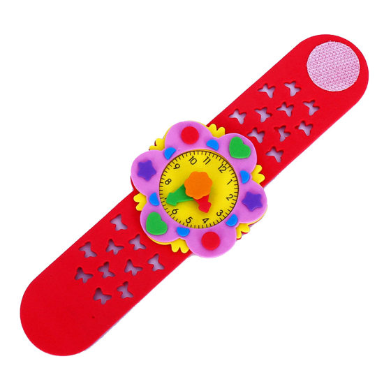 New DIY paste watch kindergarten handmade material package cartoon animal watch children's watch