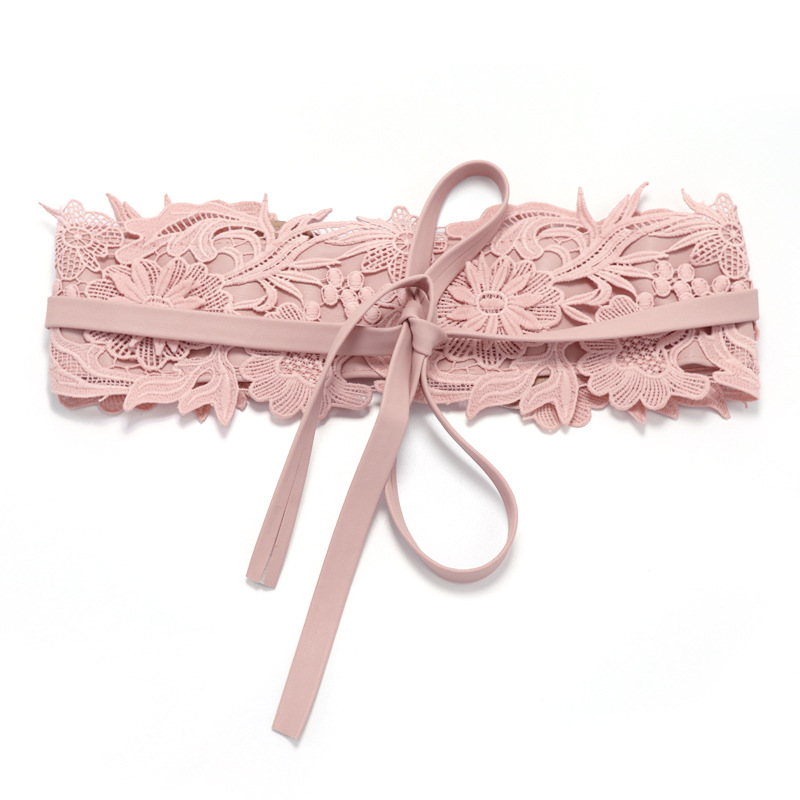 Cintura larga in pizzo Cintura decorativa da donna con gonna Cappotto maglione Versione coreana retrò Allacciatura versatile alla moda e casual_voghion.com