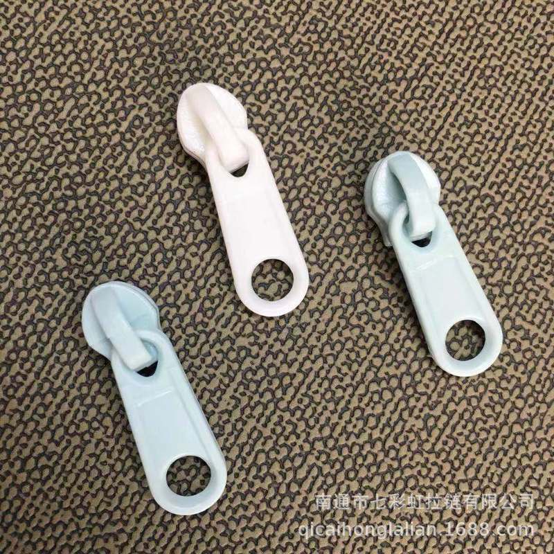 メーカー加工3号ナイロン白色プラスチックプルヘッド防護服ファスナー隔離服閉口防護プラスチックプルヘッド|undefined
