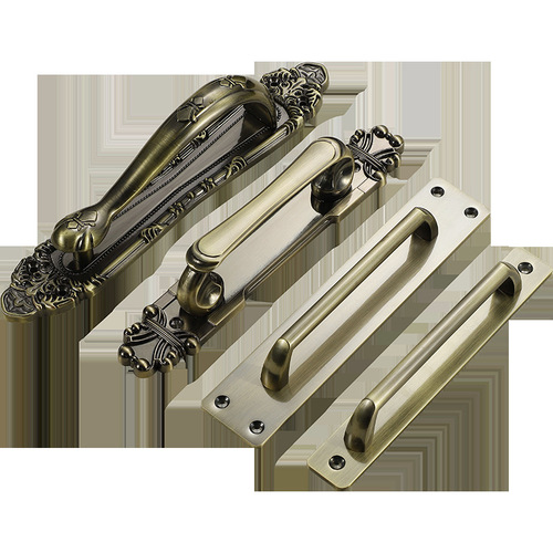 Exposed handle door handle wooden door exposed handle fire door push-pull panel handrail channel escape door handle
