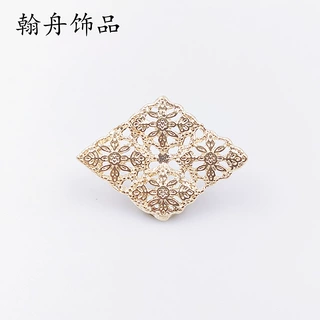 合金古风菱形装饰花片 饰品合金diy镂空花片 蒲扇装饰配件