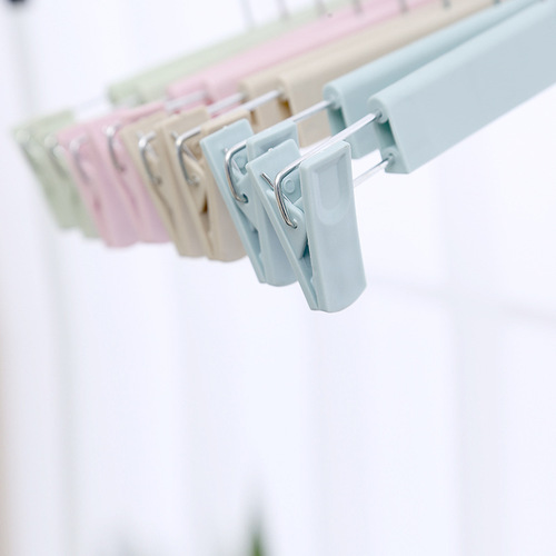 Non-slip plastic clothes hanger, pants rack, pants clip, skirt clip, underwear rack, frosted clothes drying rack in cabinet, clothing store rack